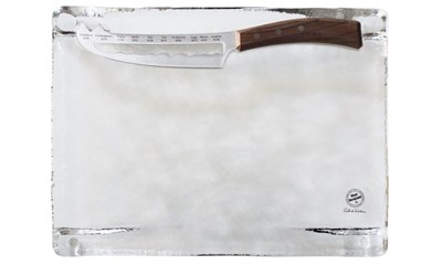Set Glasi Glas-Käseplatte und Käsemesser- Paris City