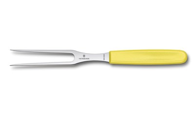 Fleisch- und Bratengabel, gelb, Blister