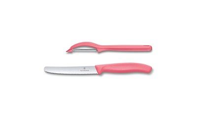 Swiss Classic Set 2pcs Tomatenmesser / Universalschäler, hellrot