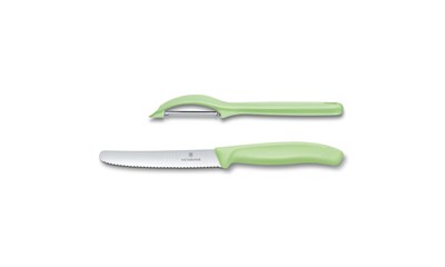 Swiss Classic Set 2pcs Tomatenmesser / Universalschäler, hellgrün