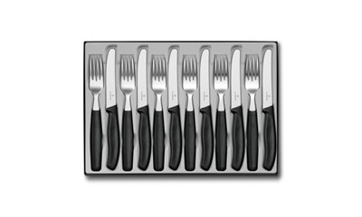 Swiss Classic Tafelbesteck mit Tomatenmesser, 12-teilig, schwarz