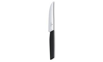 Swiss Modern Steakmesser, Wellenschliff, 12cm, schwarz