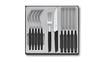 Swiss Modern Besteck-Set (Steakmesser), 12-teilig, schwarz
