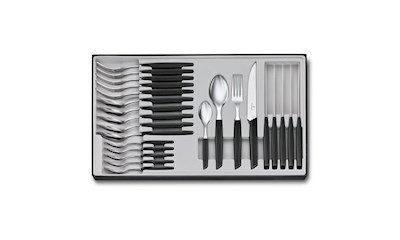 Swiss Modern Besteck-Set (Steakmesser), 24-teilig, schwarz