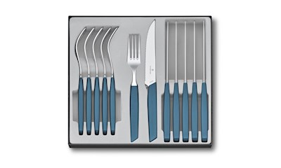 Swiss Modern Besteck-Set (Steakmesser), 12-teilig, cornflower