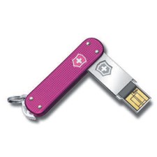 Slim Alox pink gerippt 64GB USB Stick