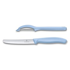 Swiss Classic Set 2pcs Tomatenmesser / Universalschäler, hellblau