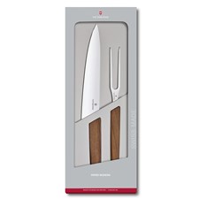 Swiss Modern Tranchier-Set, 2-teilig, Nussbaum, Geschenkschachtel