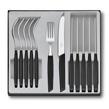 Swiss Modern Besteck-Set (Tomatenmesser), 12-teilig, schwarz