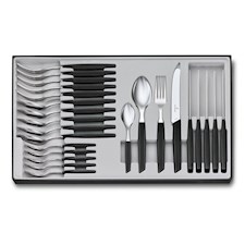 Swiss Modern Besteck-Set (Tomatenmesser), 24-teilig, schwarz