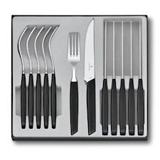 Swiss Modern Besteck-Set (Steakmesser), 12-teilig, schwarz