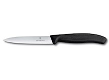 Swisss Classic, Gemüsemesser, 6tlg, 10cm, gerad, Mittelspitz, schwarz