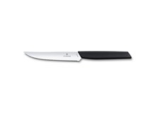 Swiss Modern Steakmesser, Wellenschliff, 12cm, schwarz