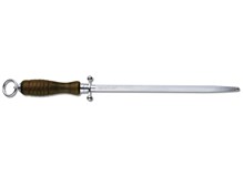 Küchenstahl rund 27 cm Buchenholzgriff Mittelfeinzug